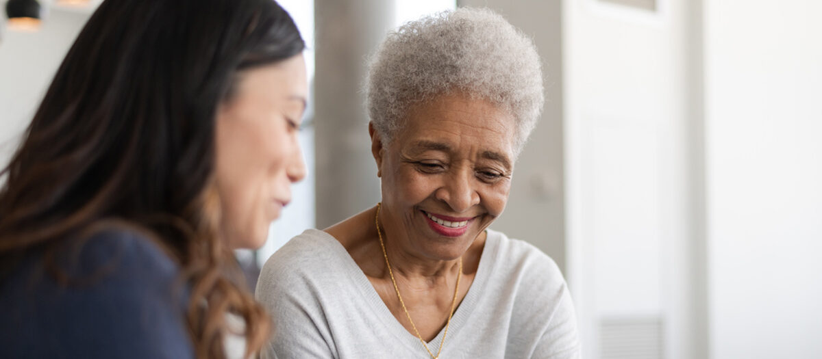 Memory care resident with a resident care assistant