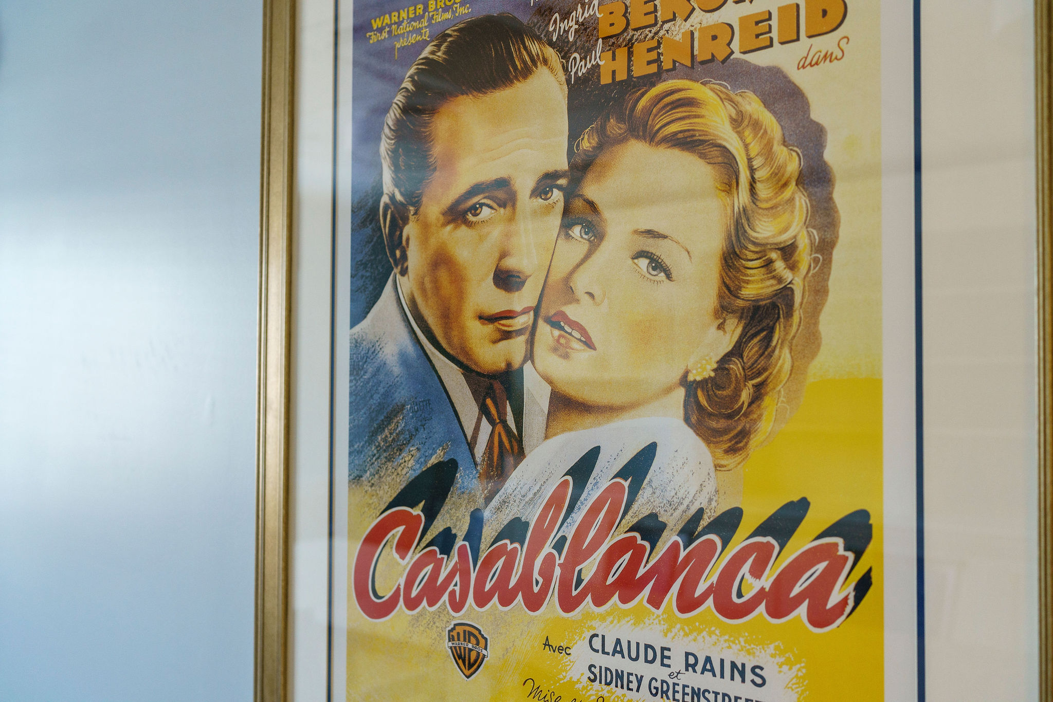 Framed Casablanca movie poster